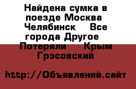 Найдена сумка в поезде Москва -Челябинск. - Все города Другое » Потеряли   . Крым,Грэсовский